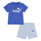 Younger Boys Blue Logo Shorts Set, 4, hi-res