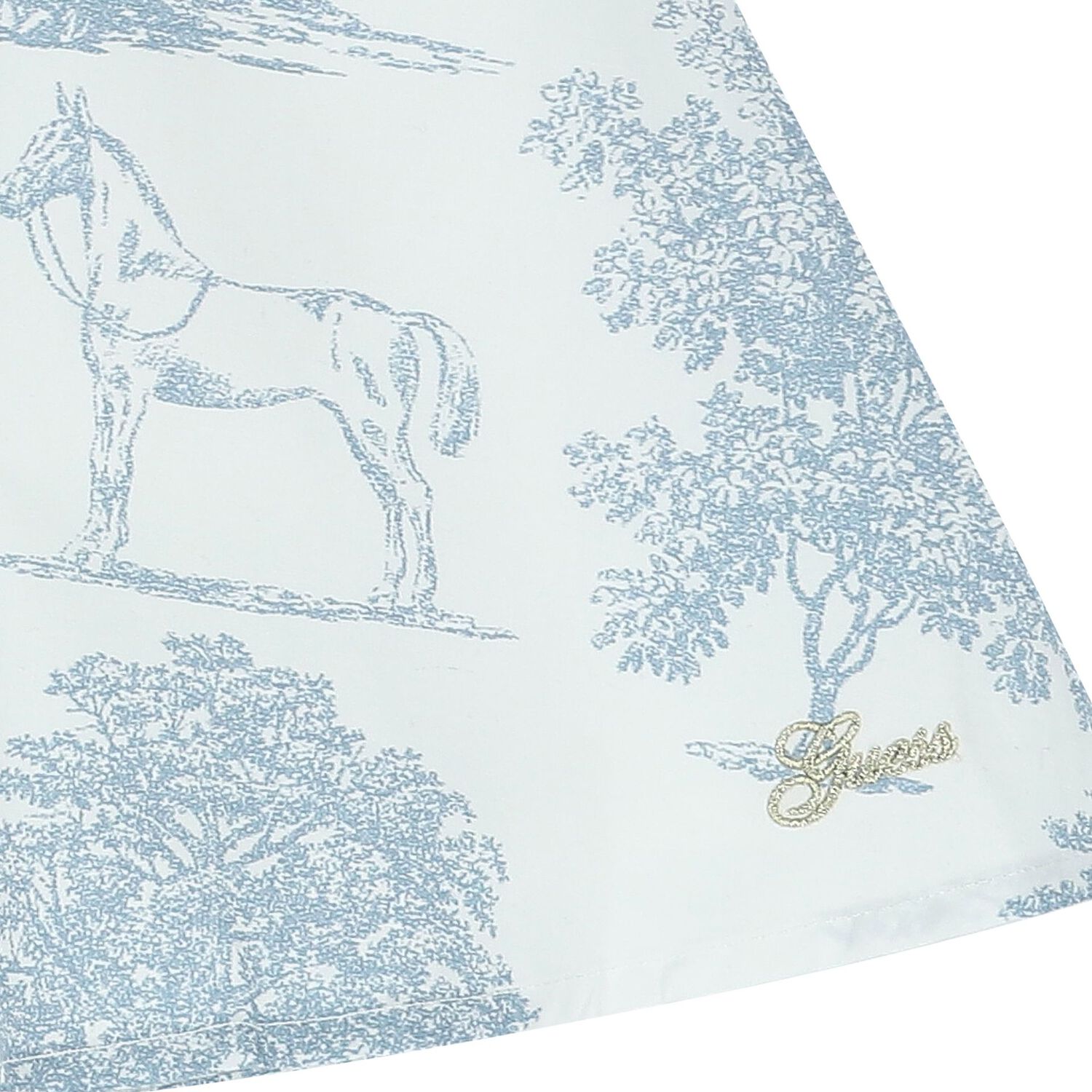 Girls White & Blue Poplin Skirt, 1, hi-res image number null