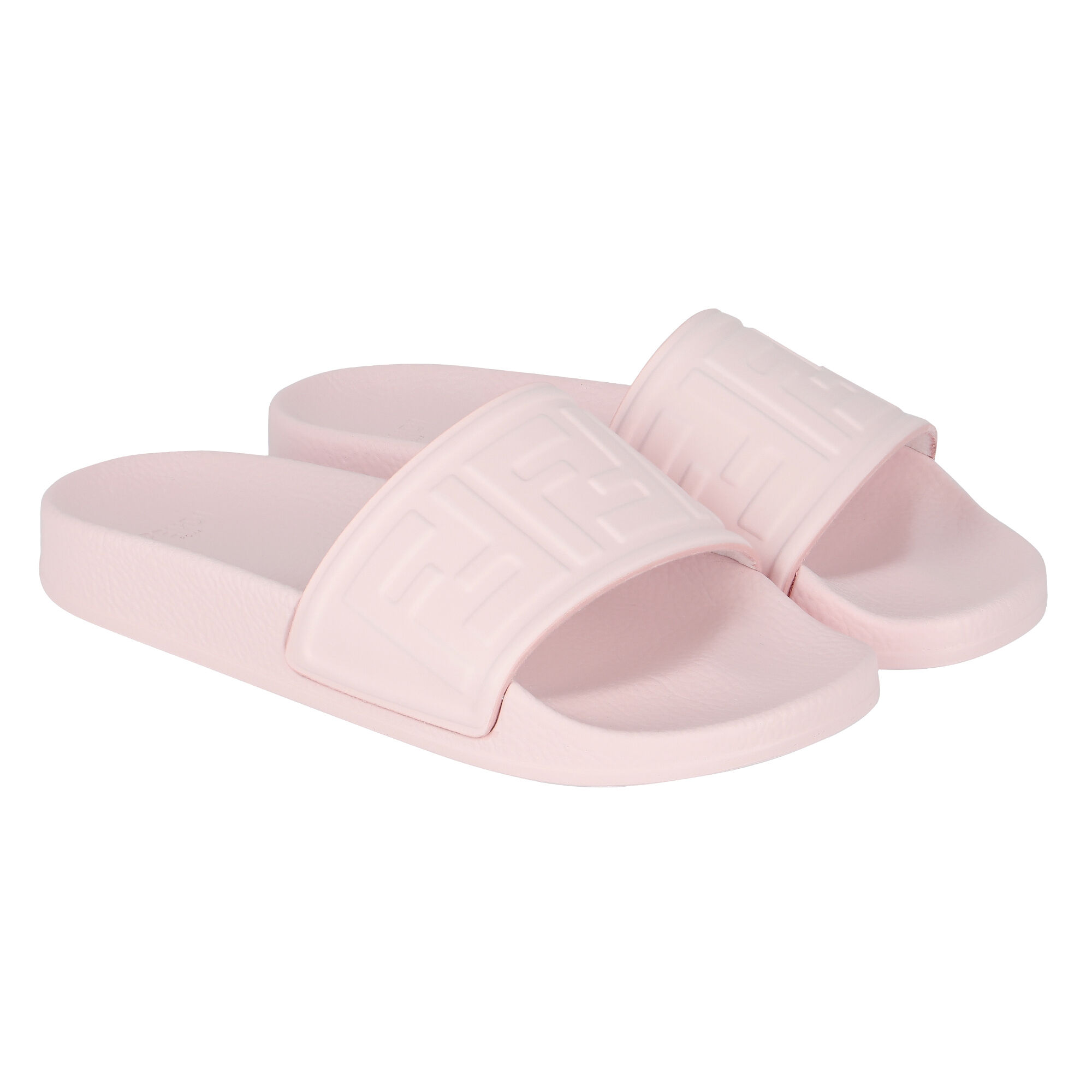 Fendi Girls Pink FF Logo Sliders Junior Couture UK