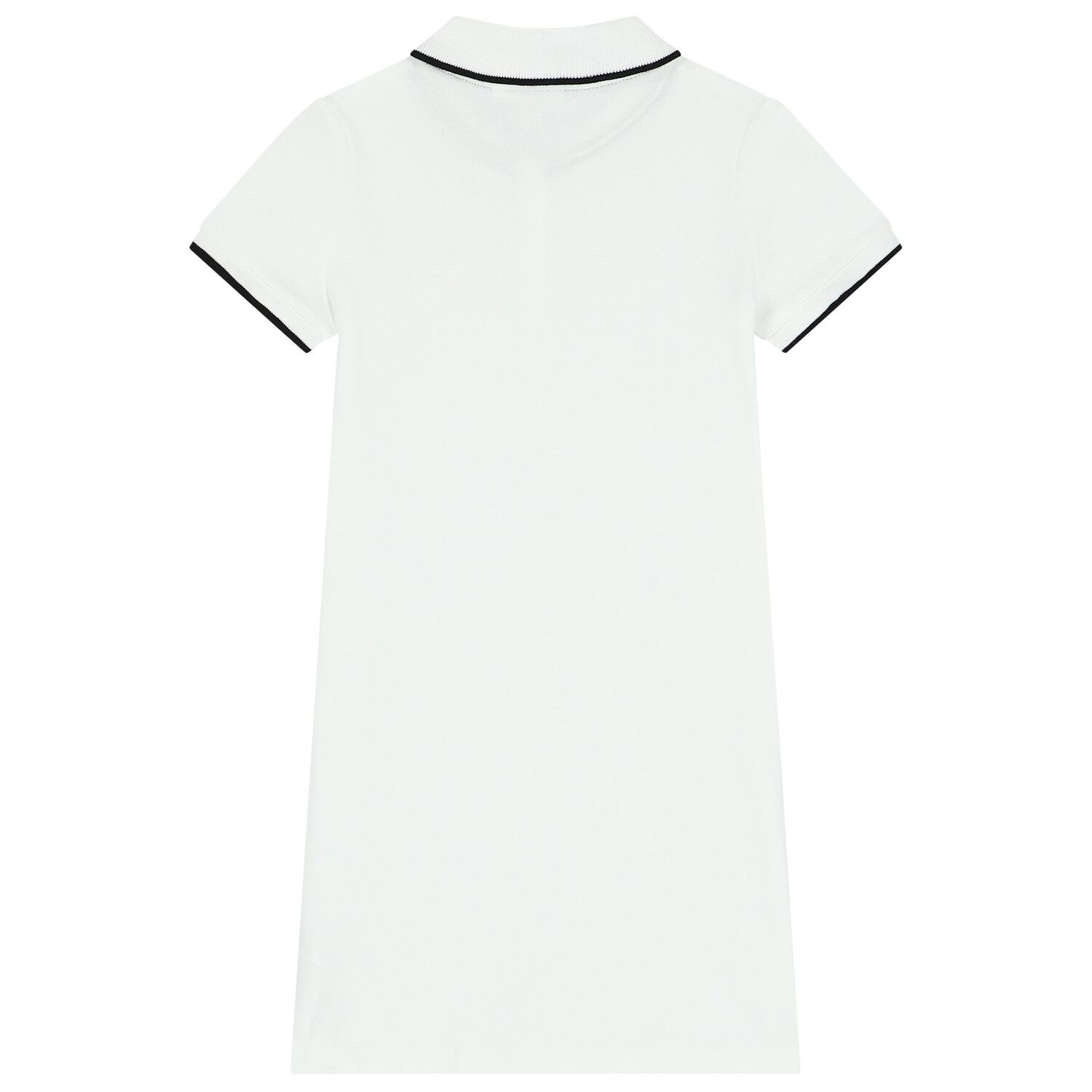 Girls White Logo Polo Dress, 2, hi-res
