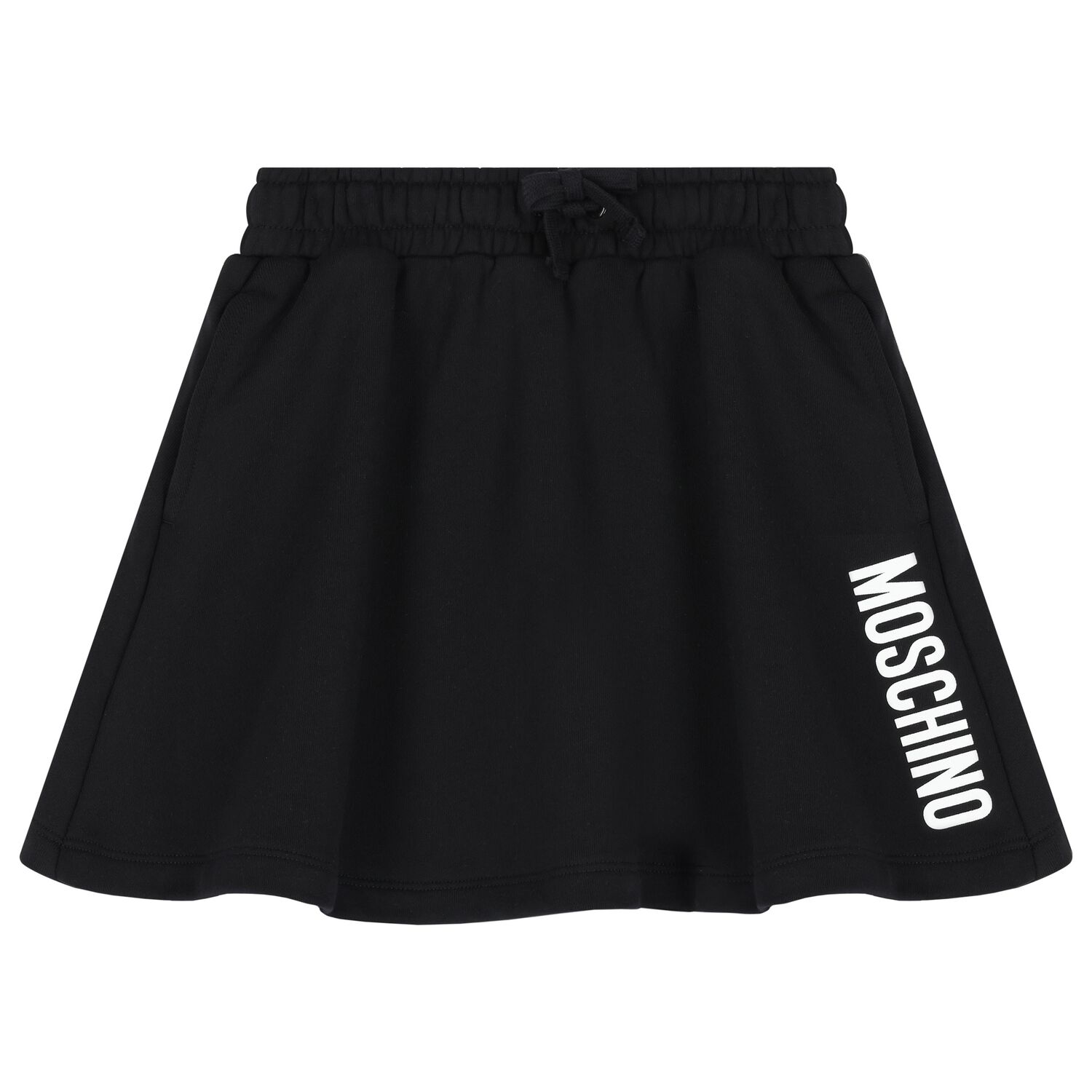 Girls Black Logo Skirt, 2, hi-res