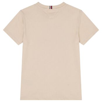 Boys Beige Logo T-Shirt
