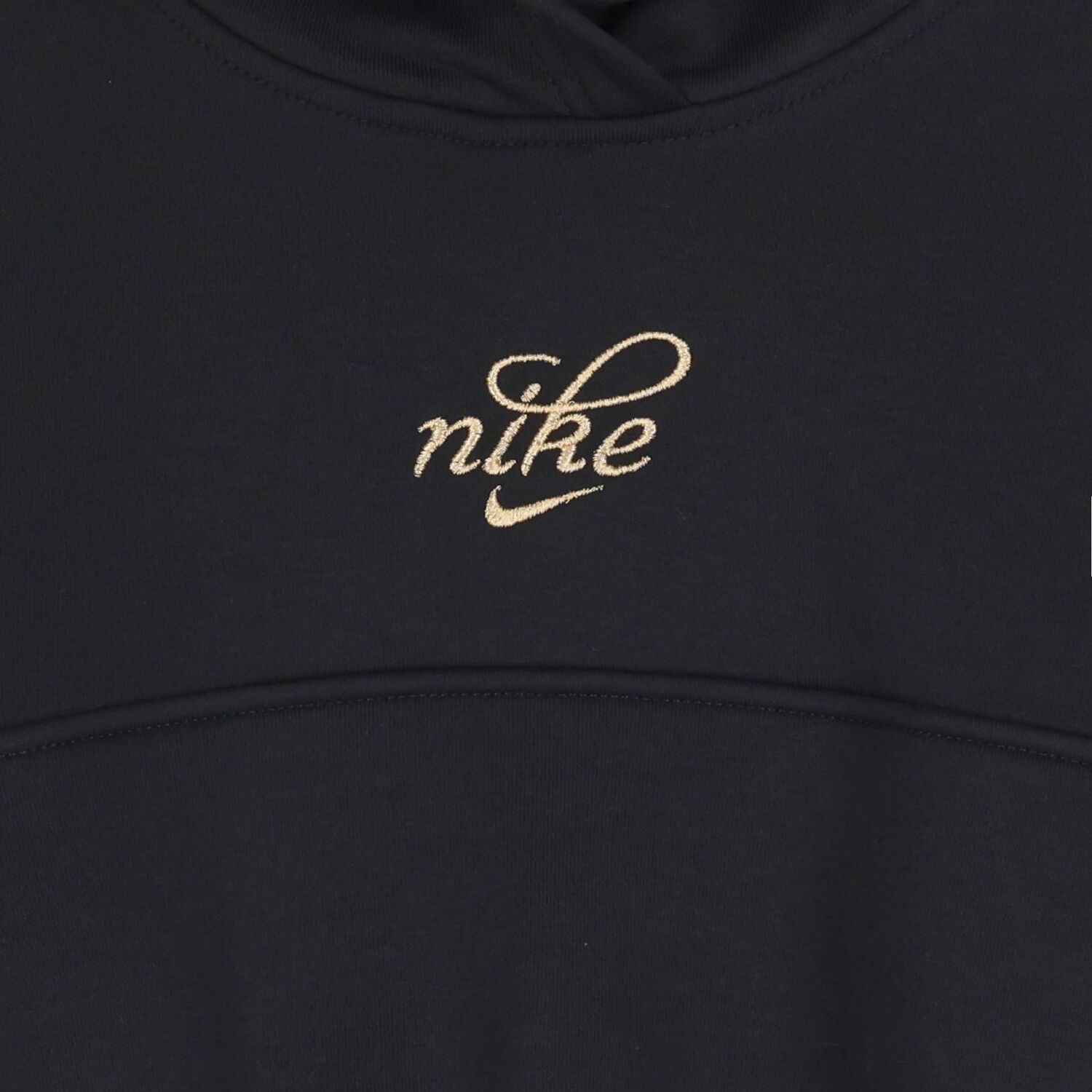 Girls Black Logo Hooded Top, 1, hi-res