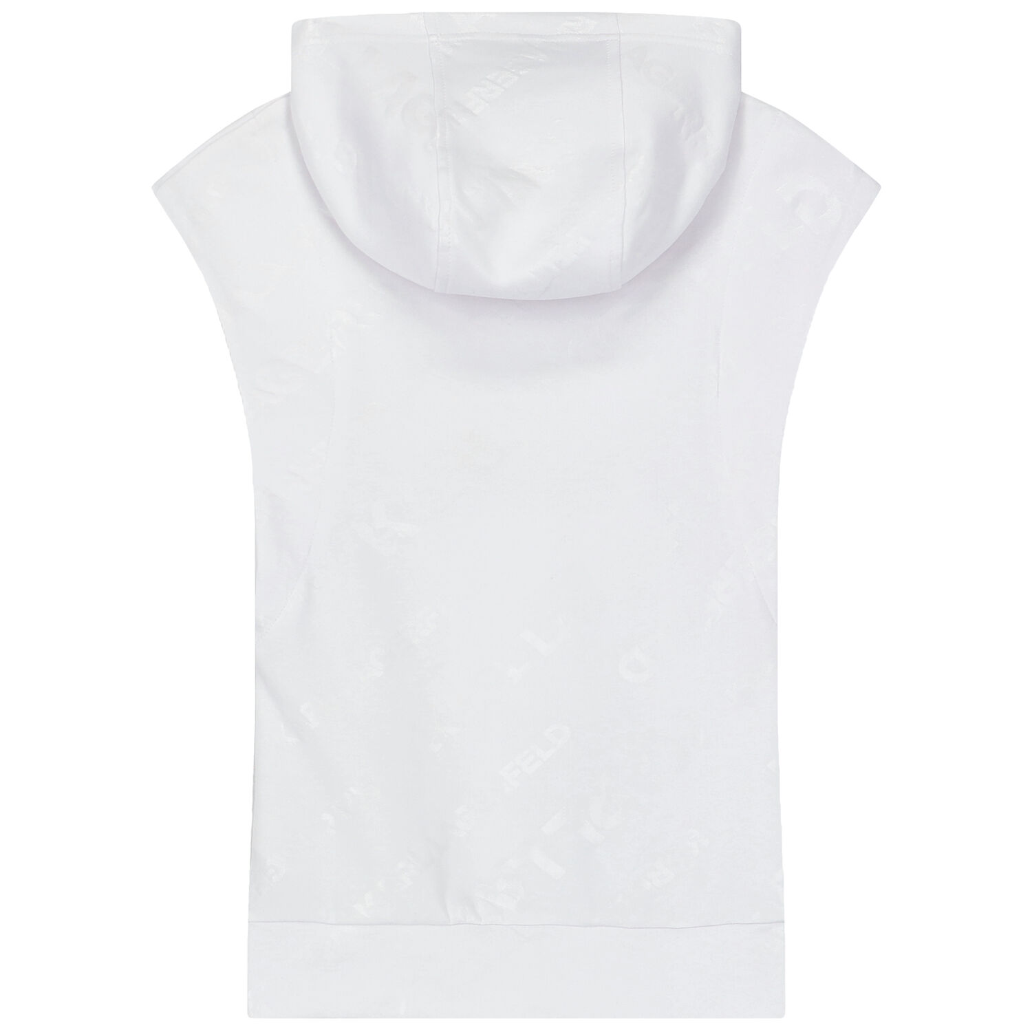 Girls White Logo Hooded Dress, 1, hi-res