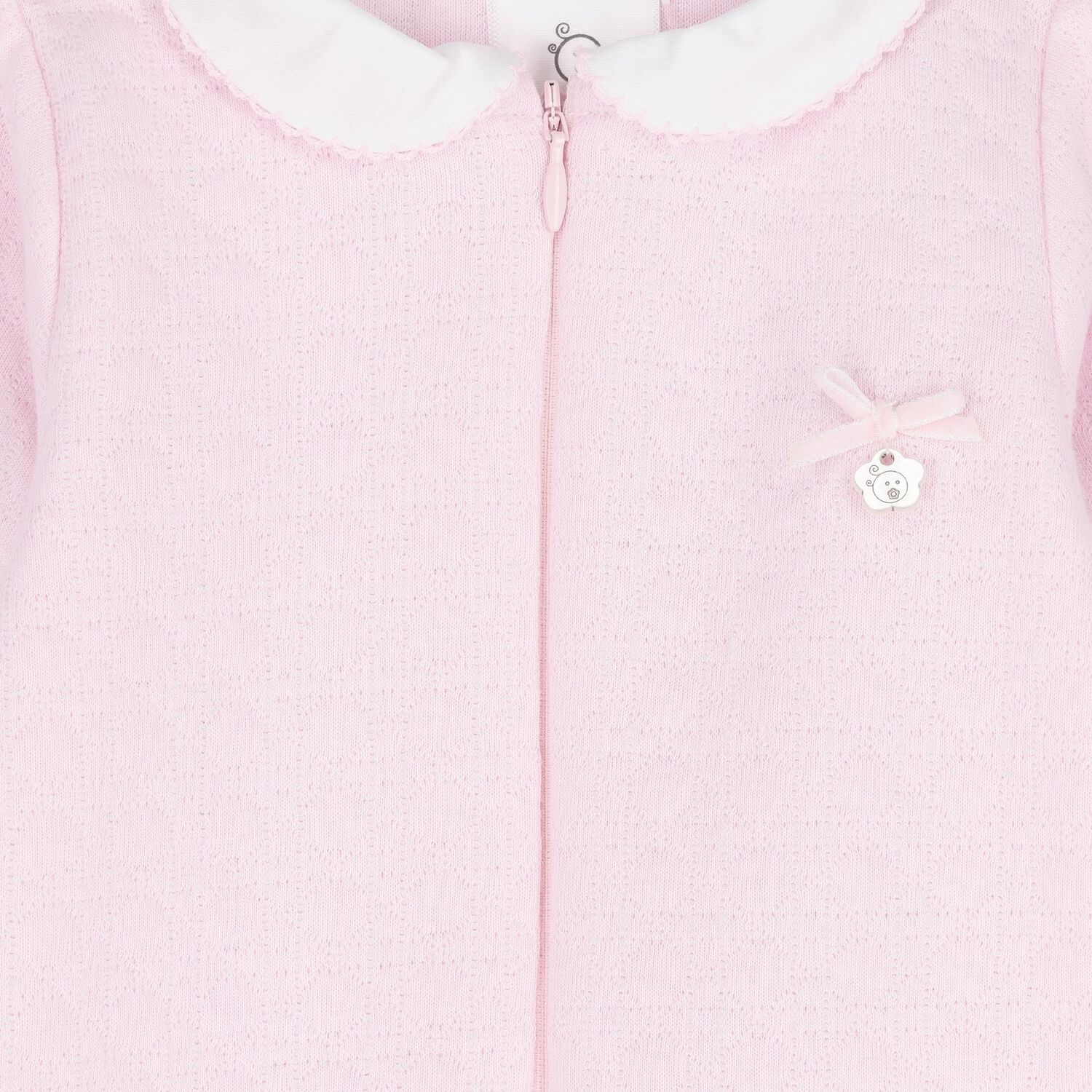 Baby Girls Pink & White Babygrow, 2, hi-res