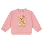 Girls Pink Teddy Bear Tracksuit, 1, hi-res