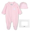 Baby Girls Pink Logo Babygrow Gift Set, 1, hi-res