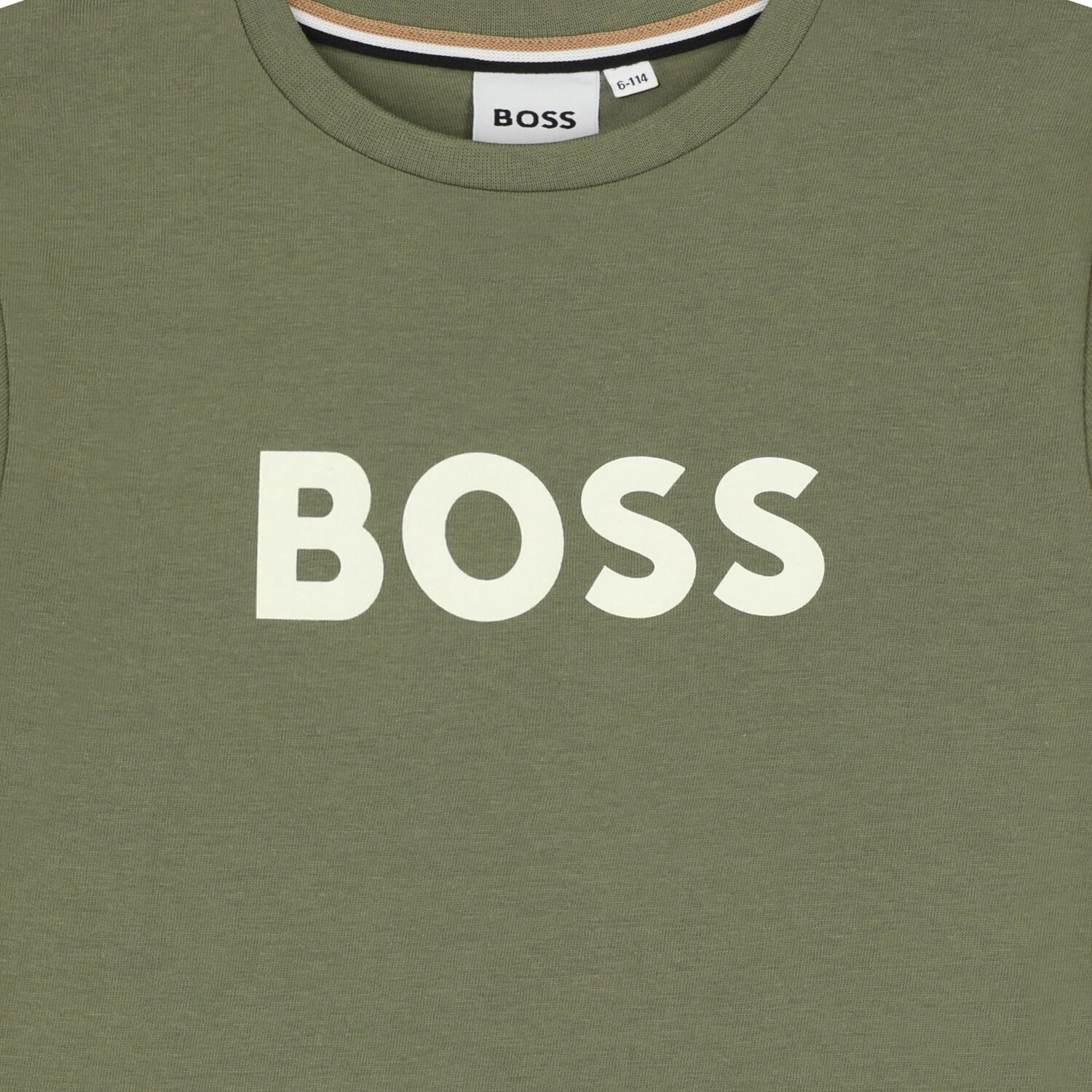 Boys Green Logo T-Shirt, 2, hi-res