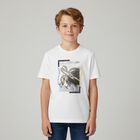 Boys White Abstract T-Shirt, 1, hi-res