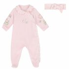 Baby Girls Pink Frill Babygrow Set, 1, hi-res