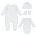 White Logo Babygrow Gift Set, 1, hi-res