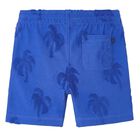 Boys Blue Palm Tree Shorts, 1, hi-res