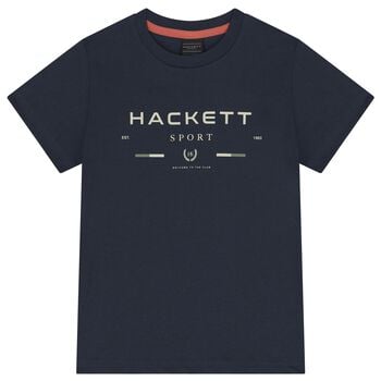 Boys Navy Blue Logo T-Shirt
