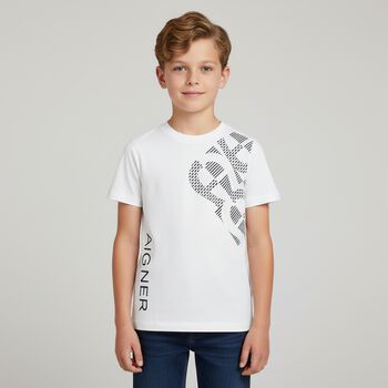 Boys White Logo T-Shirt