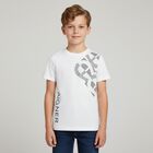 Boys White Logo T-Shirt, 1, hi-res
