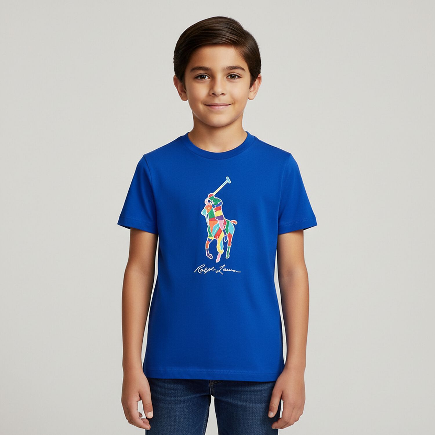 Boys Blue Logo T-Shirt, 2, hi-res image number null