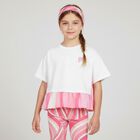 Girls White Pesci Logo T-Shirt, 1, hi-res