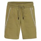 Boys Khaki Logo Shorts, 1, hi-res
