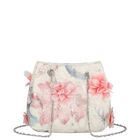 Girls Ivory & Pink 3D Flower Bag, 1, hi-res
