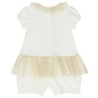 Ivory & Gold Elephant Romper Gift Set, 1, hi-res