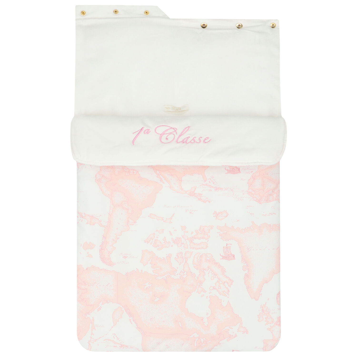 Pink & Ivory Geo Map Baby Nest, 1, hi-res