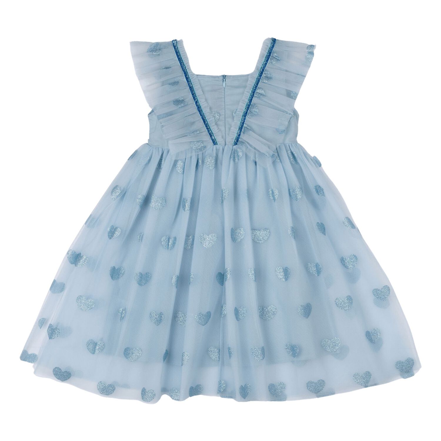Girls Blue Tulle Dress, 2, hi-res image number null