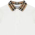 Baby Boys White Polo Shirt, 1, hi-res
