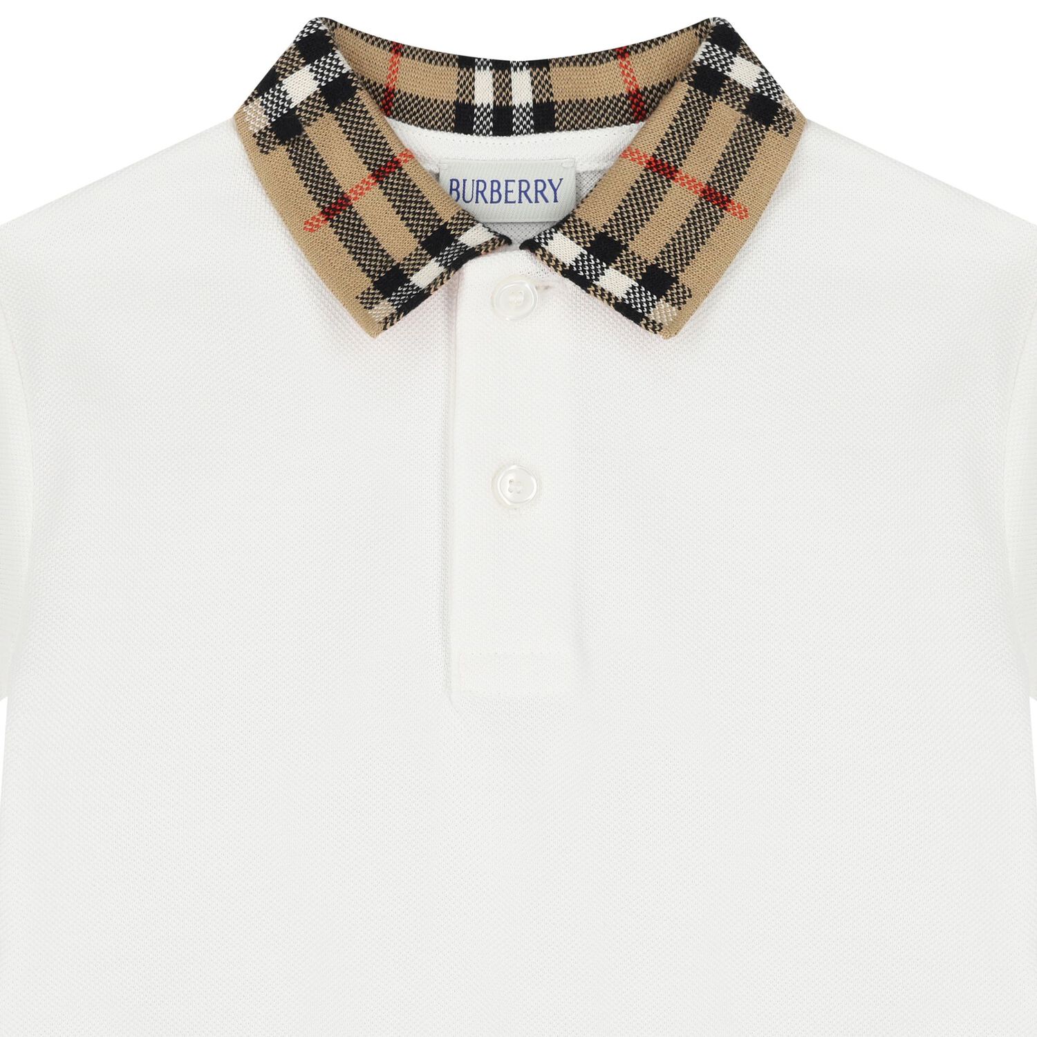 Baby Boys White Polo Shirt, 1, hi-res