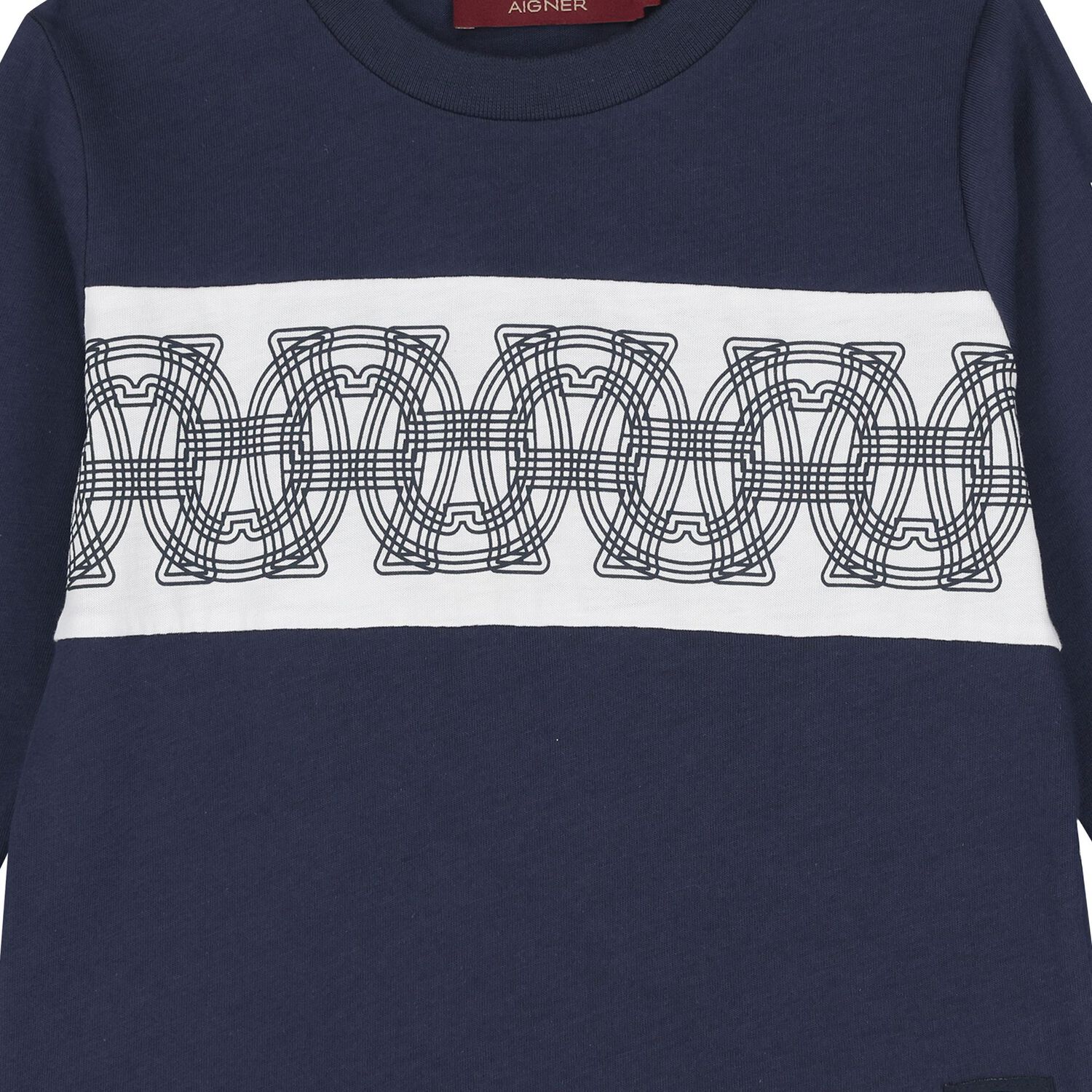 Younger Boys Navy Blue Long Sleeve Top, 1, hi-res image number null