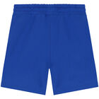 Boys Blue Logo Shorts, 1, hi-res