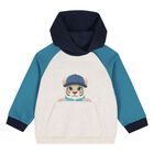 Younger Boys Blue & Beige Tiger Tracksuit Set, 1, hi-res