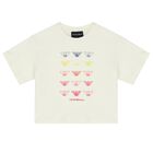 Girls Ivory Logo T-Shirt, 1, hi-res