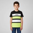 Boys Black, White & Neon Green Logo T-Shirt, 1, hi-res