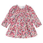 Younger Girls White & Red Floral Dress, 2, hi-res