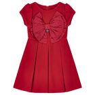 Girls Red Bow Dress, 1, hi-res