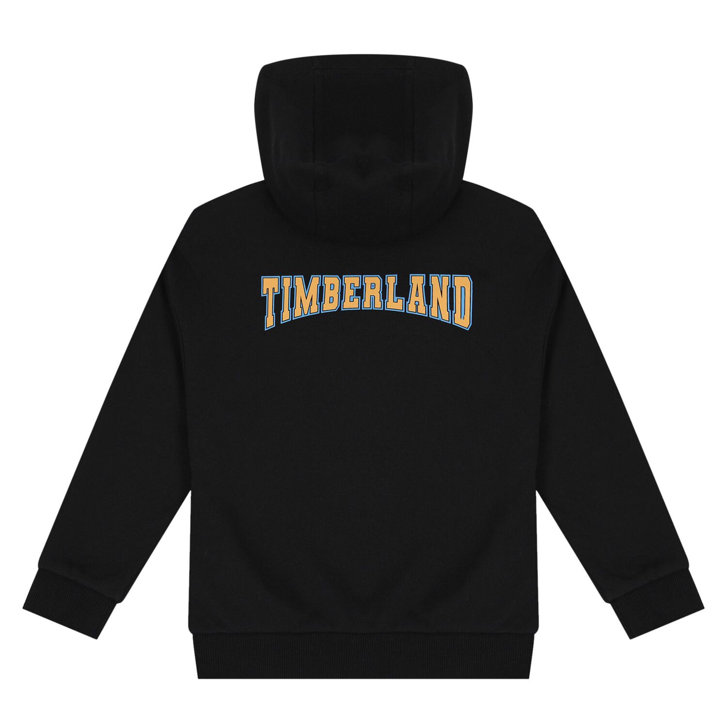 Boys Black Logo Hooded Zip Up Top, 1, hi-res