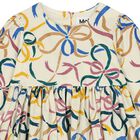 Younger Girls Beige Bow Dress, 1, hi-res