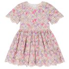 Girls Pink & Purple Floral Dress, 1, hi-res