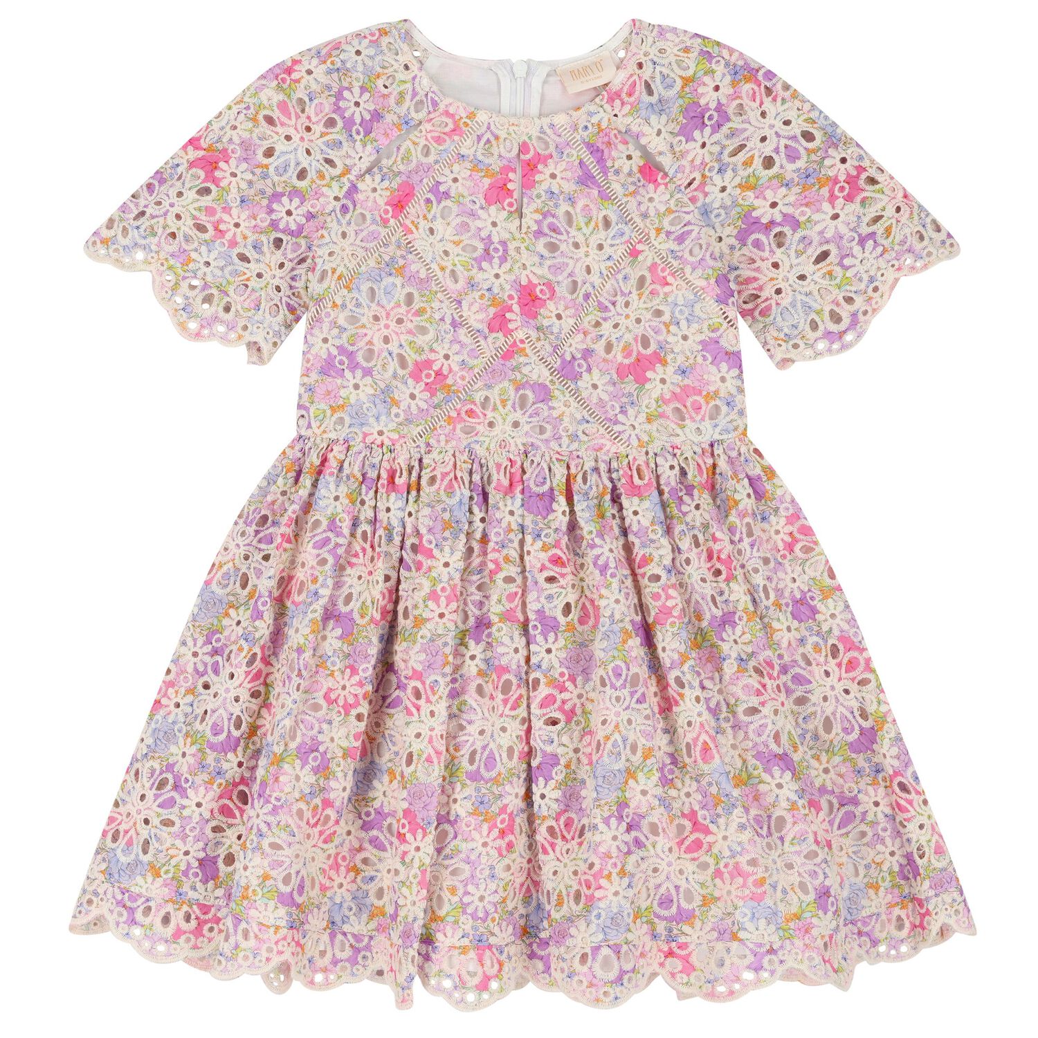 Girls Pink & Purple Floral Dress, 1, hi-res image number null