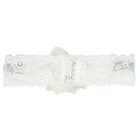 Girls White Flower Lace Headband, 1, hi-res