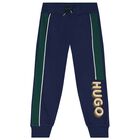 Boys Blue Logo Joggers, 1, hi-res