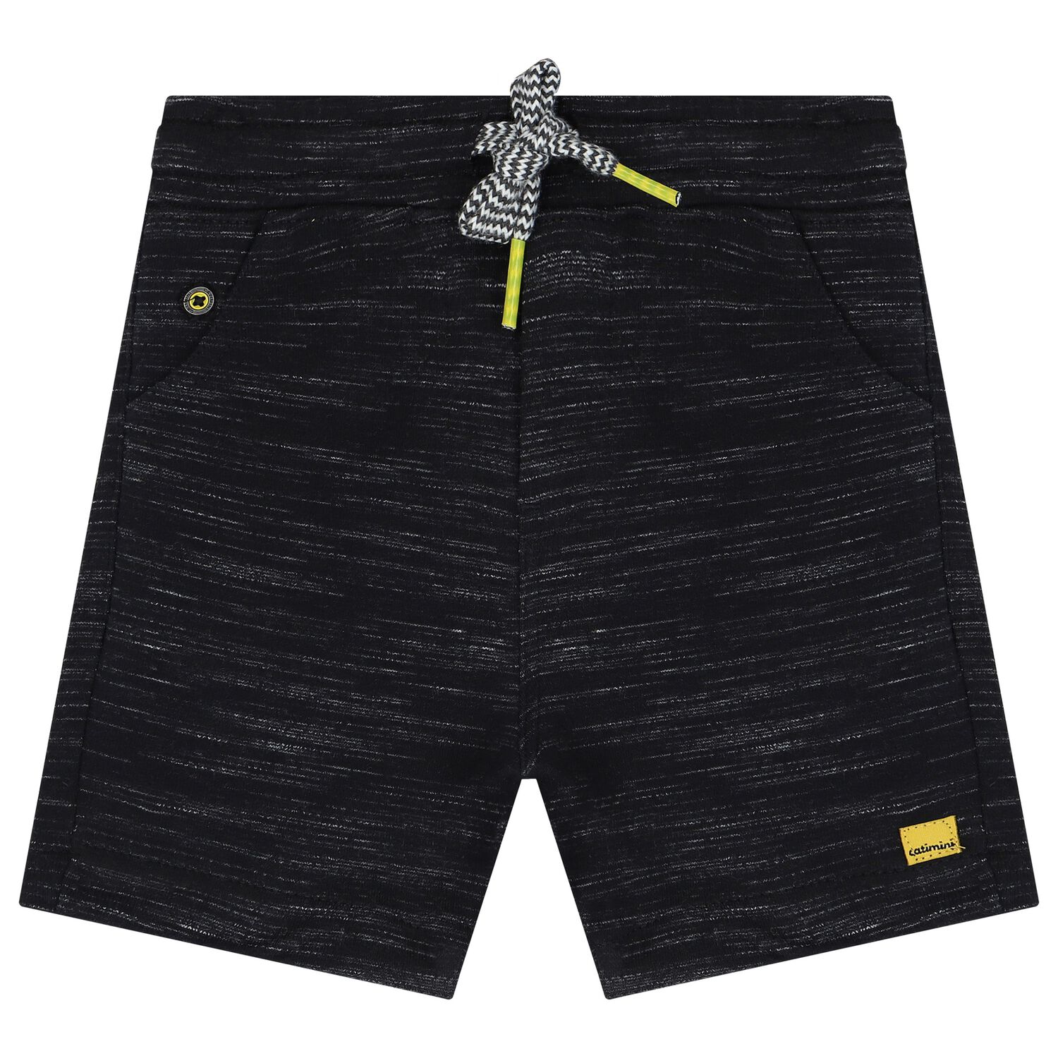 Younger Girls Black Jersey Shorts, 1, hi-res