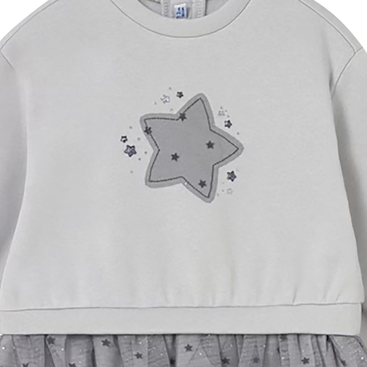 Younger Girls Grey Star Dress, 1, hi-res image number null