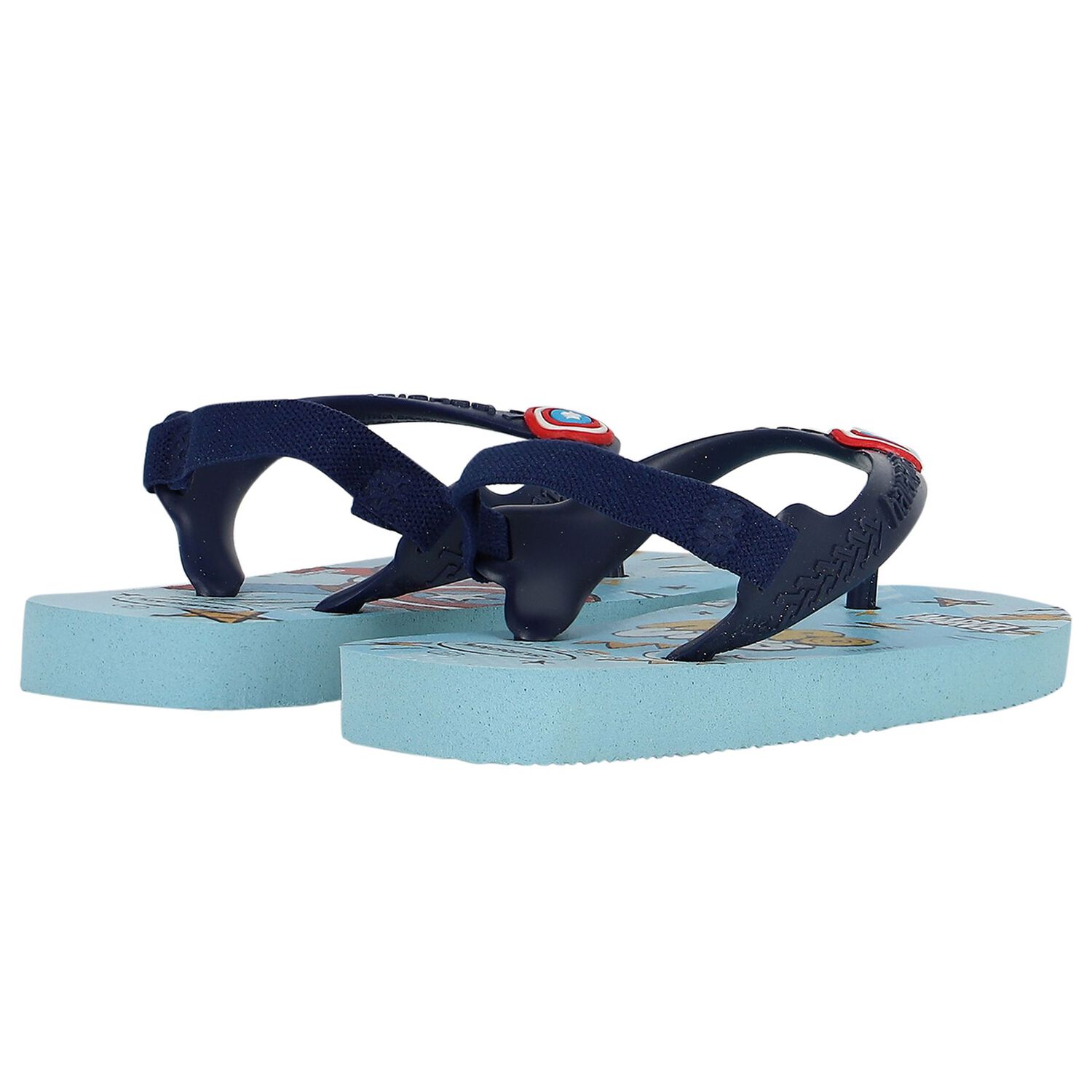 Boys Blue Marvel Logo Flip Flops, 1, hi-res image number null