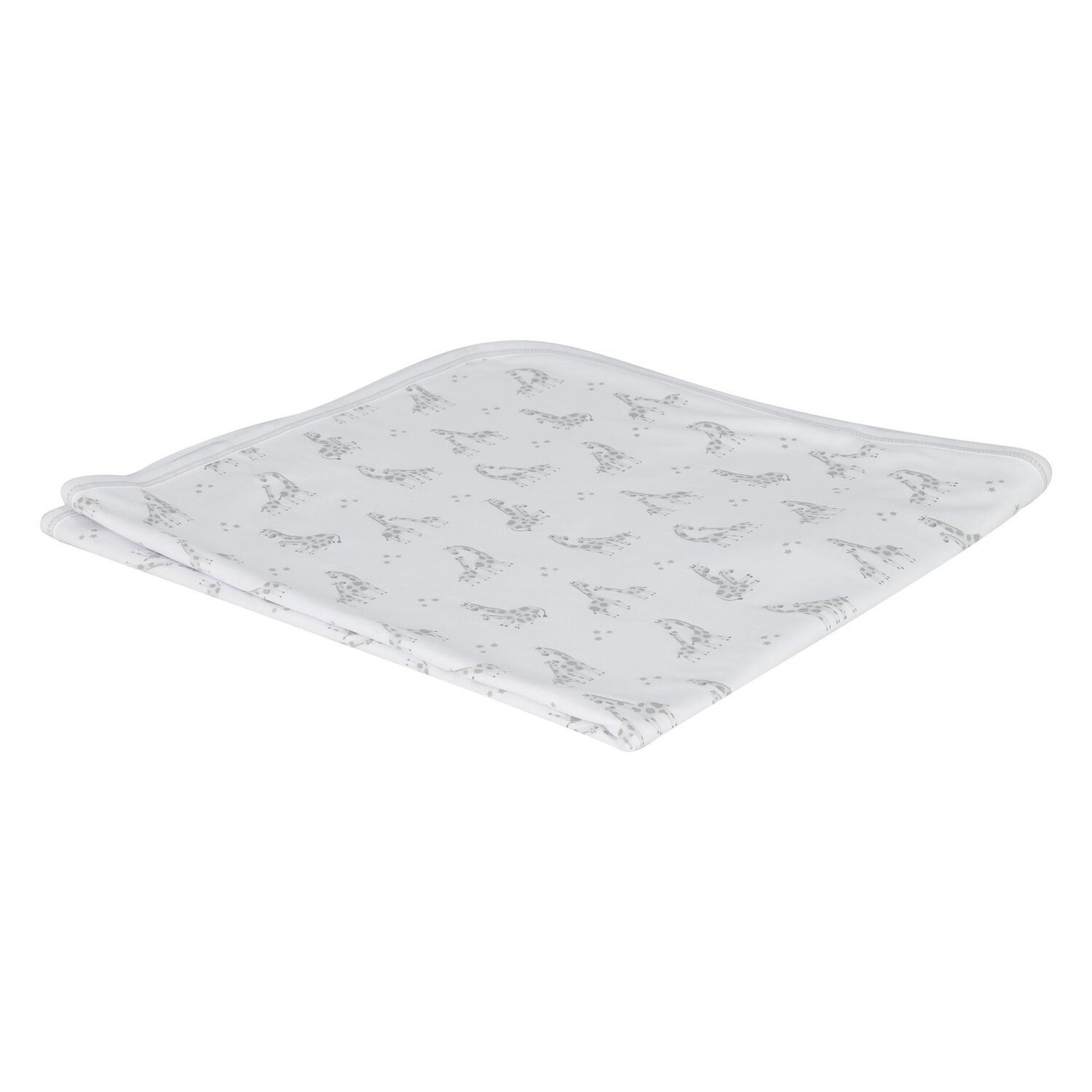 White & Grey Giraffe Baby Blanket, 1, hi-res