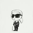 Boys White Ikonik Karl T-Shirt, 2, hi-res