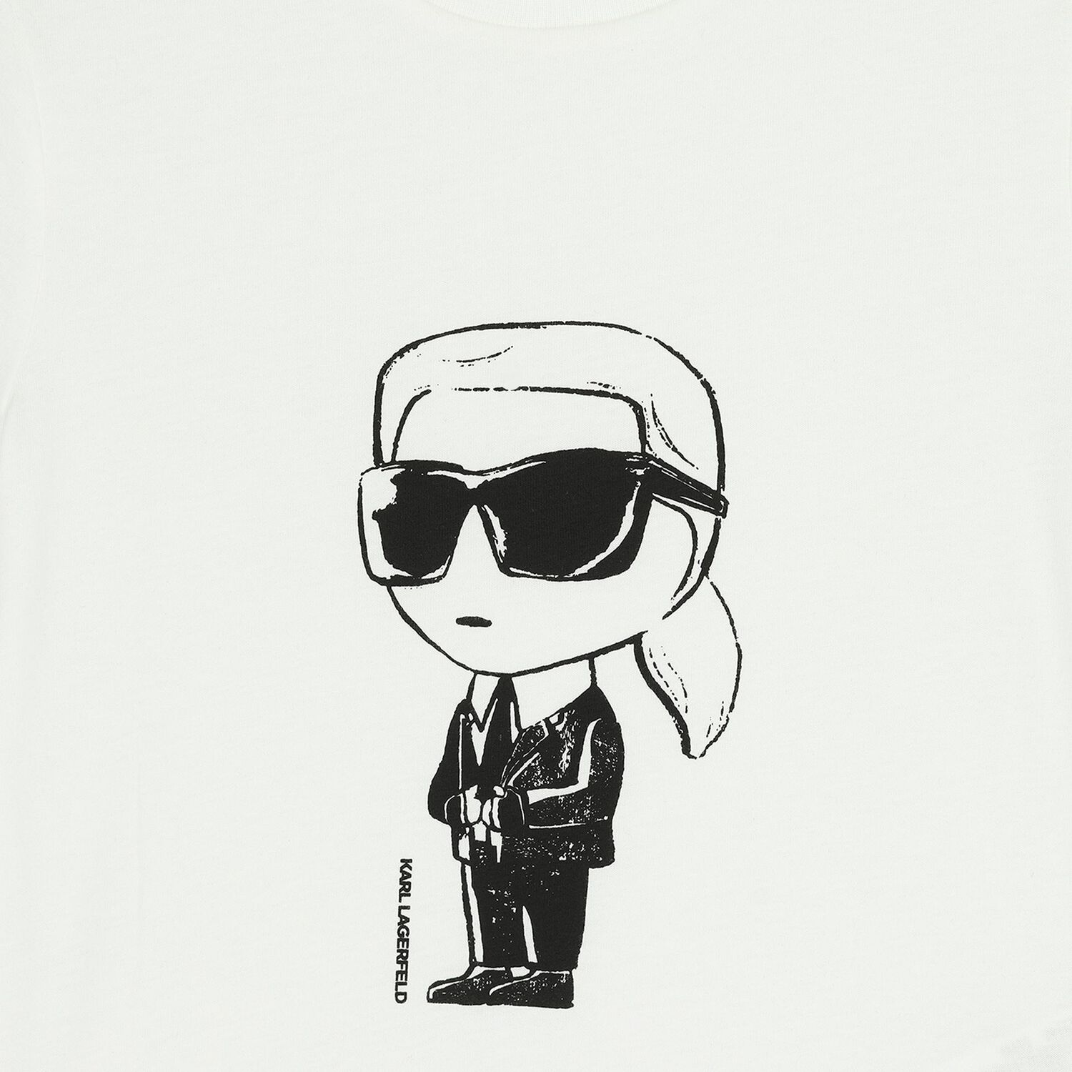 Boys White Ikonik Karl T-Shirt, 2, hi-res