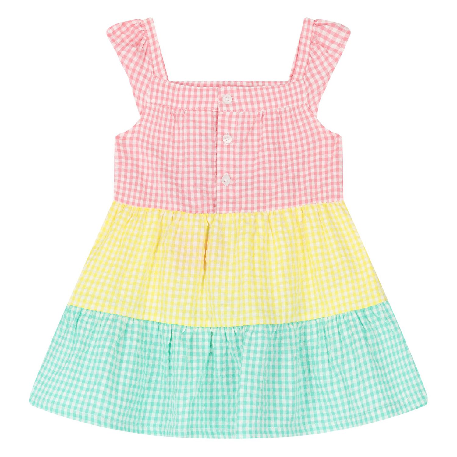 Baby Girls Multi-Coloured Gingham Dress Set, 1, hi-res image number null