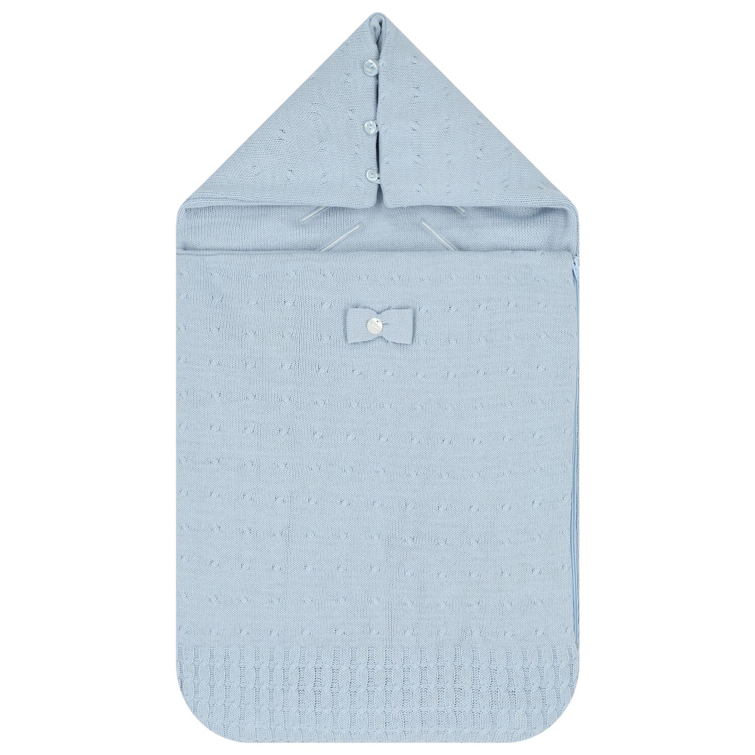 Baby Boys Blue Baby Knit Nest, 1, hi-res