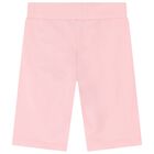 Girls Pink Teddy Bear Cycling Shorts Set, 1, hi-res